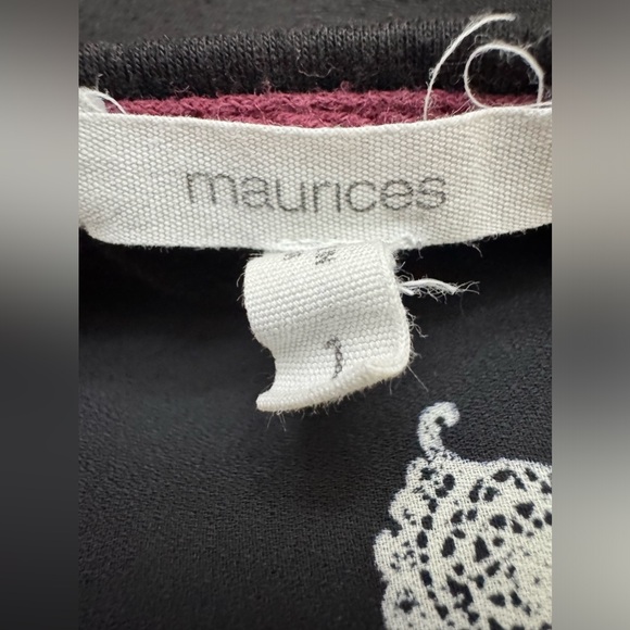 Sheer Black and White Bandana Print Blouse - Picture 2 of 3